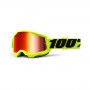 Maschera Cross 100% Strata 2 Yellow - Lente Specchio