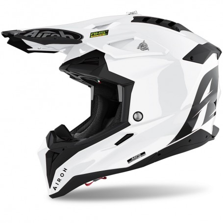 Casco Cross Airoh Aviator 3.0 - Color White Gloss