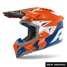Casco Cross Airoh Aviator 3 - Spin Orange Fluo Matt