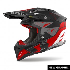 Casco Cross Airoh Aviator 3 - Spin Red Matt