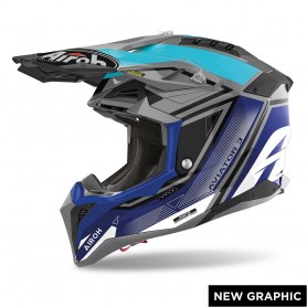 Casco Cross Airoh Aviator 3 - League Blue Gloss