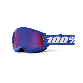 Maschera Cross 100% Strata 2 Blue - Lente Specchio Rossa/Blu
