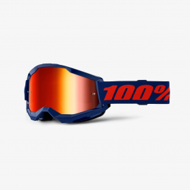 Maschera Cross 100% Strata 2 Navy - Lente Specchio
