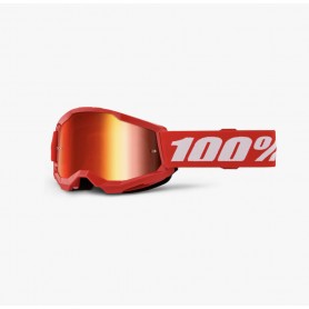 Maschera Cross 100% Strata 2 Red - Lente Specchio