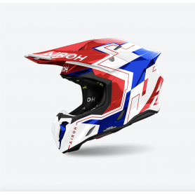 Casco Cross Airoh Twist 3 - Dizzy Blue/Red Gloss