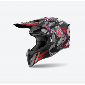 Casco Cross Airoh Wraaap - Cyber Red Matt