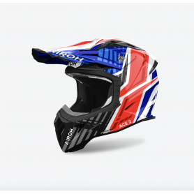 Casco Cross Airoh Aviator ACE 2 - Proud Blue/Red Gloss