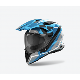 Casco Integrale Airoh Commander 2 Mavick Cerulean Blue Gloss