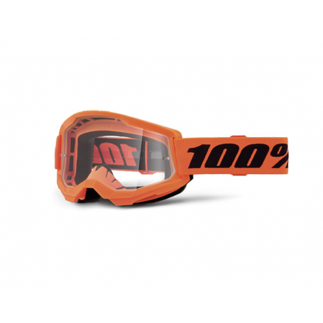 Maschera Cross 100% Strata 2 Orange - Lente Trasparente