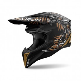 Casco Cross Airoh Wraaap - Cyborg Matt